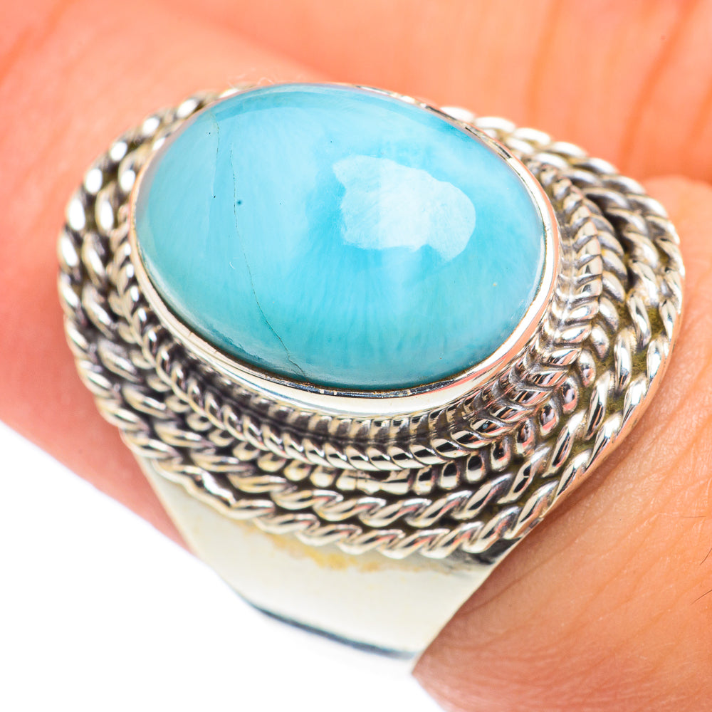 Larimar Rings handcrafted by Ana Silver Co - RING67344