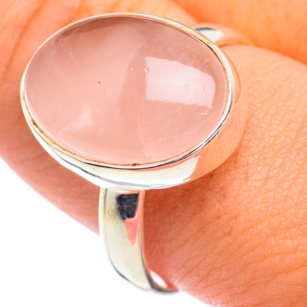 Rose Quartz Rings handcrafted by Ana Silver Co - RING67353