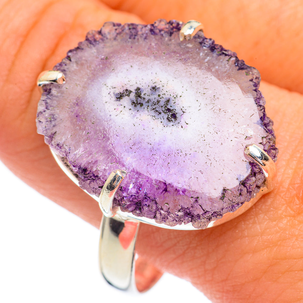 Amethyst Stalactite Rings handcrafted by Ana Silver Co - RING67358