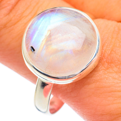 Rainbow Moonstone Rings handcrafted by Ana Silver Co - RING67361