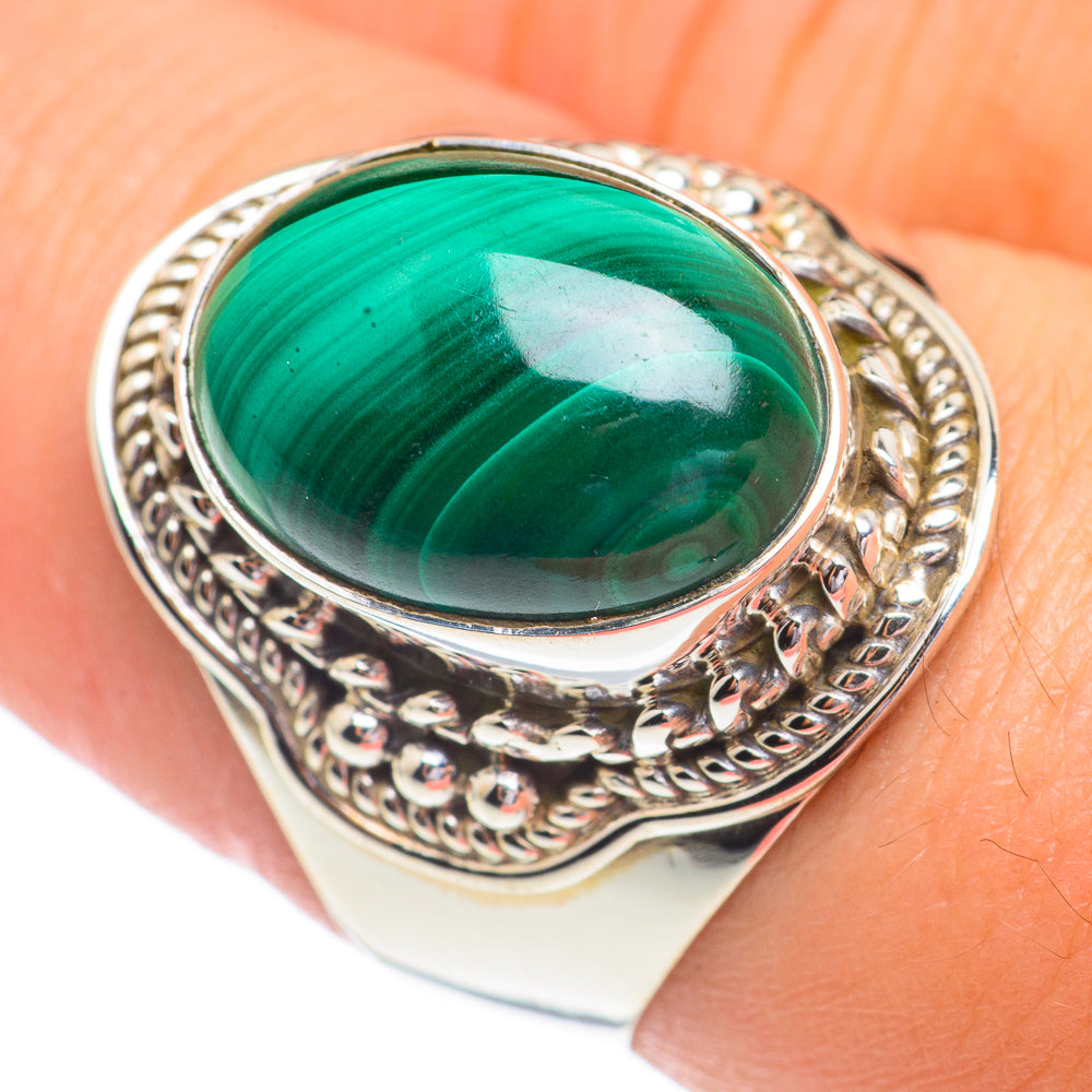 Malachite Rings handcrafted by Ana Silver Co - RING67370