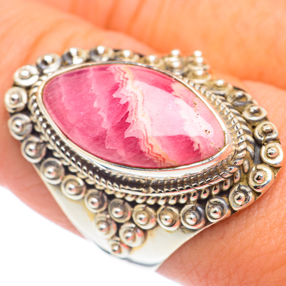 Rhodochrosite Rings handcrafted by Ana Silver Co - RING67376