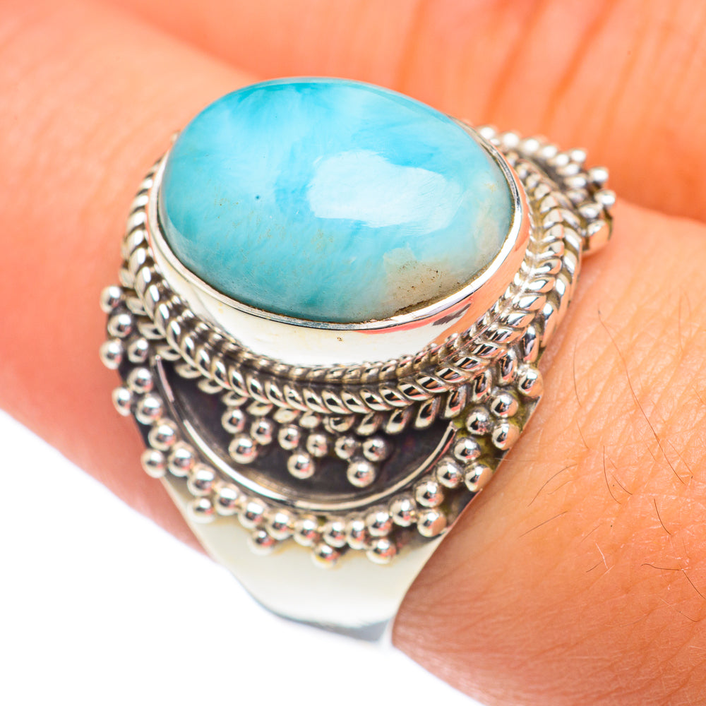 Larimar Rings handcrafted by Ana Silver Co - RING67385