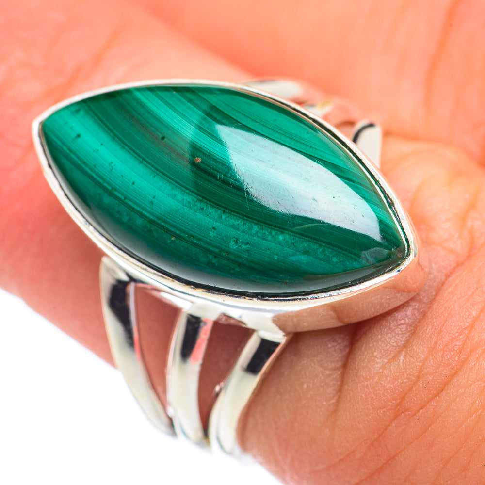 Malachite Rings handcrafted by Ana Silver Co - RING67392