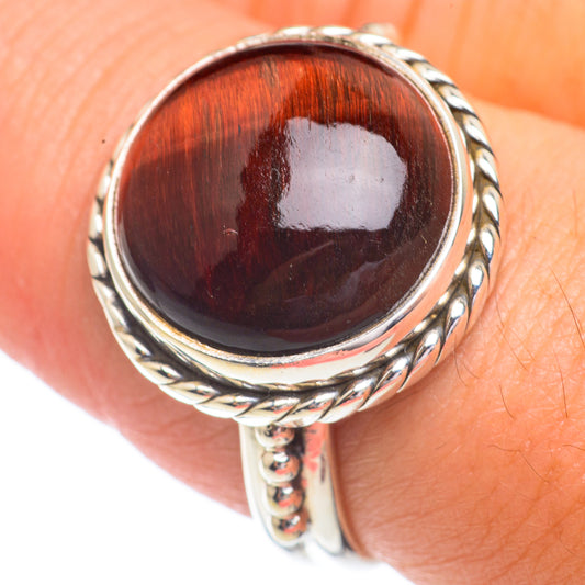 Red Tiger Eye Rings handcrafted by Ana Silver Co - RING67394