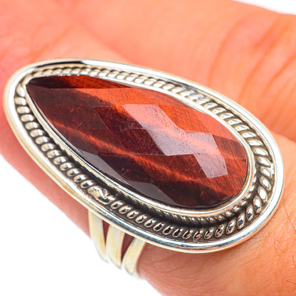 Red Tiger Iron Rings handcrafted by Ana Silver Co - RING67416