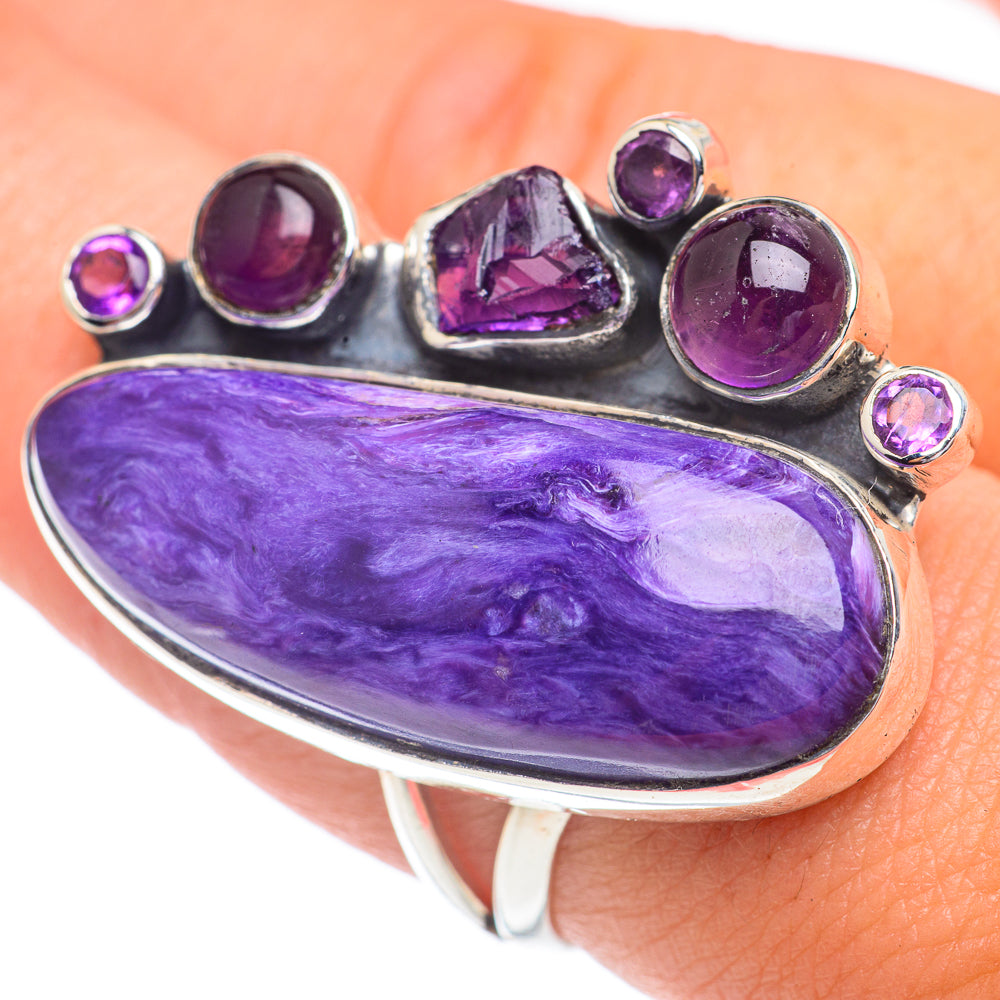 Charoite Rings handcrafted by Ana Silver Co - RING67423
