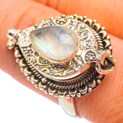 Rainbow Moonstone Rings handcrafted by Ana Silver Co - RING67430