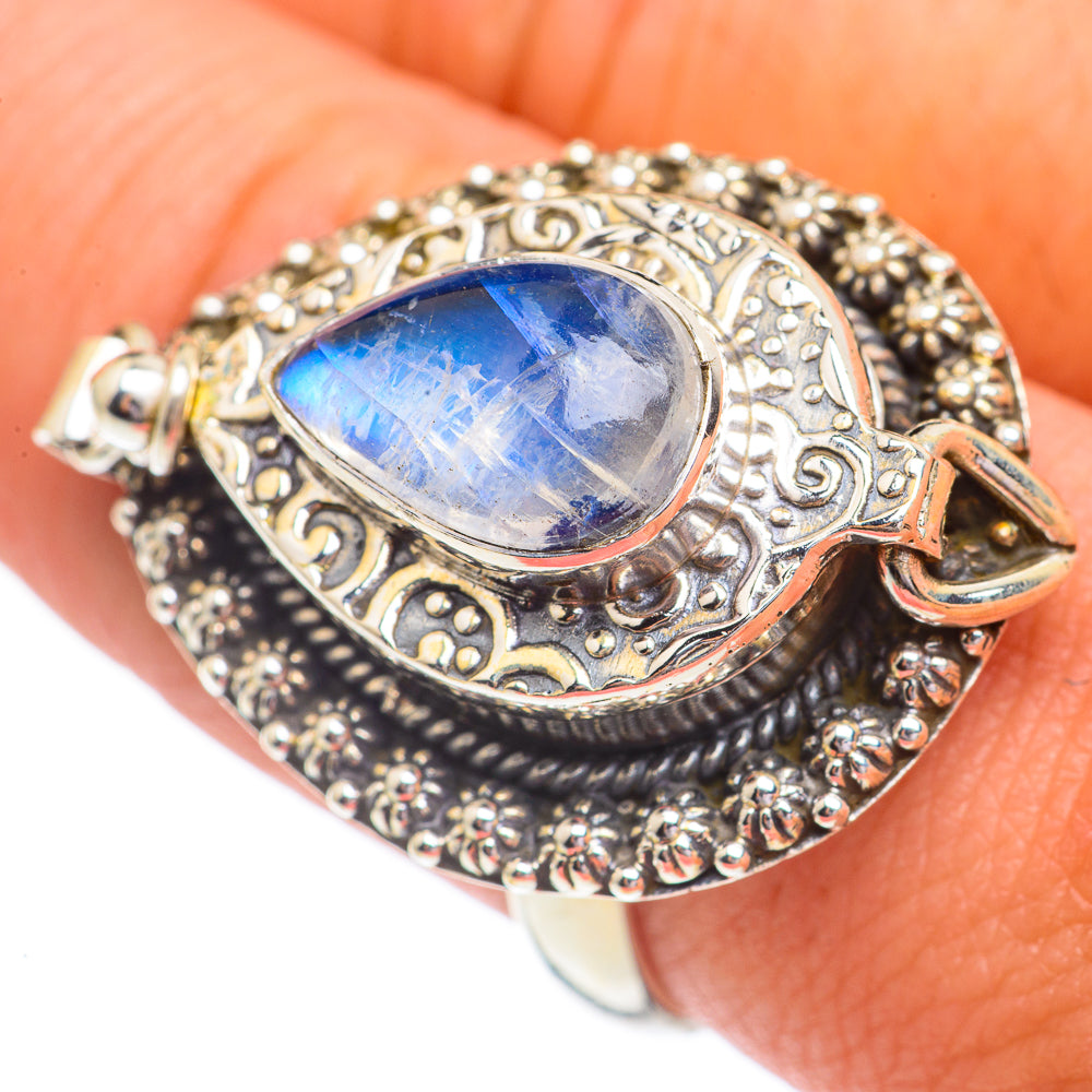 Rainbow Moonstone Rings handcrafted by Ana Silver Co - RING67434