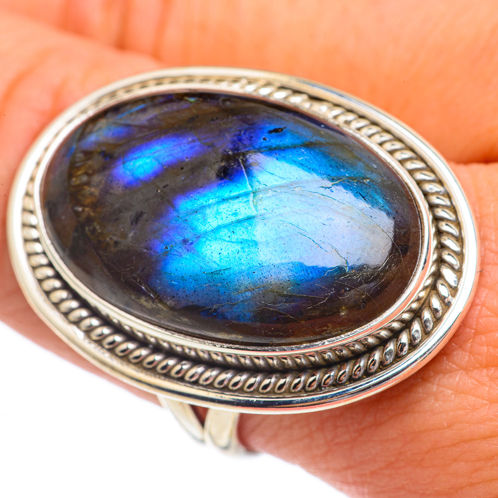 Labradorite Rings handcrafted by Ana Silver Co - RING67442