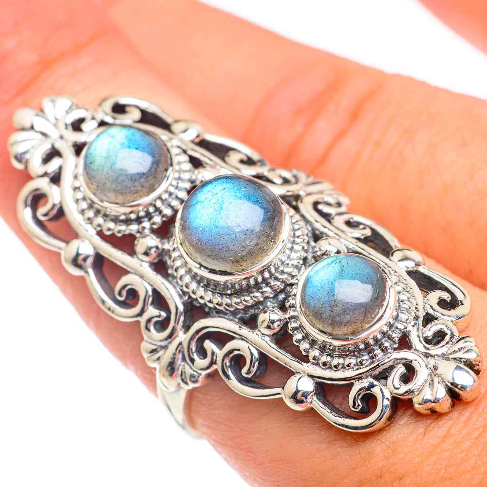 Labradorite Rings handcrafted by Ana Silver Co - RING67446