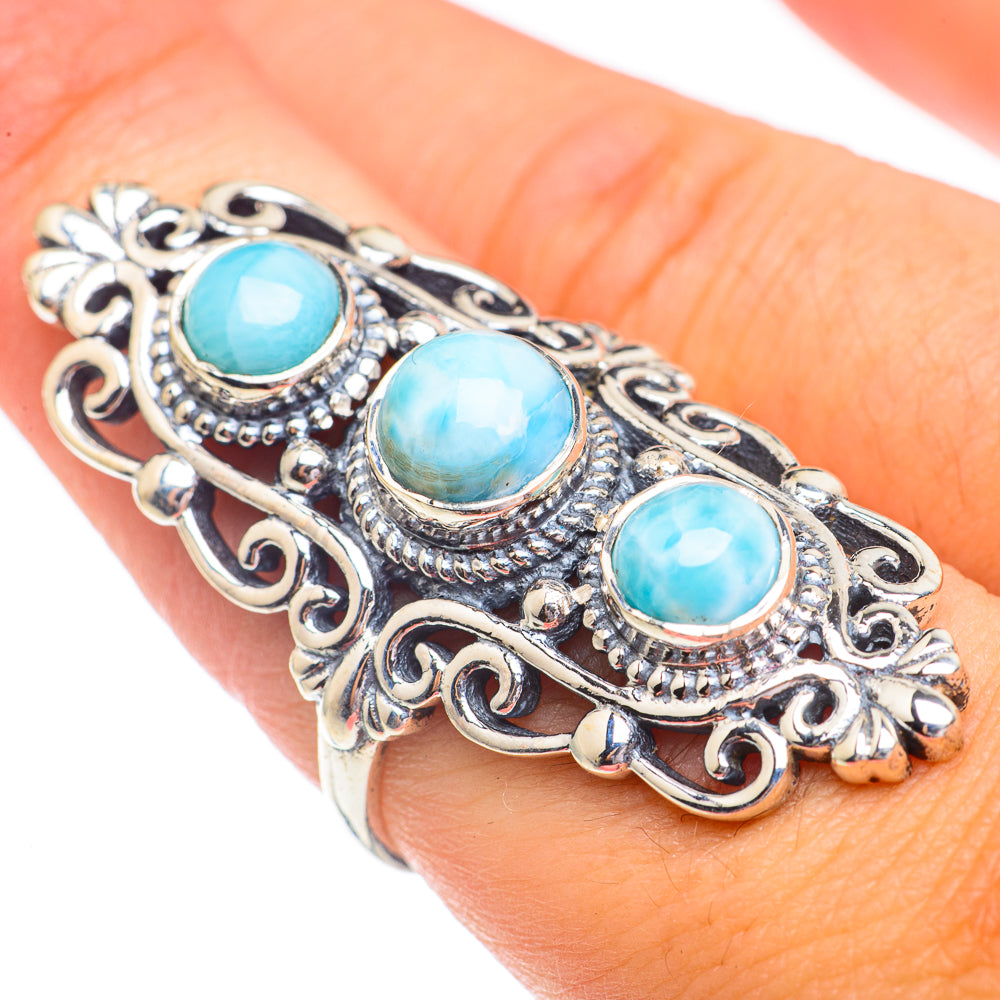 Larimar Rings handcrafted by Ana Silver Co - RING67448