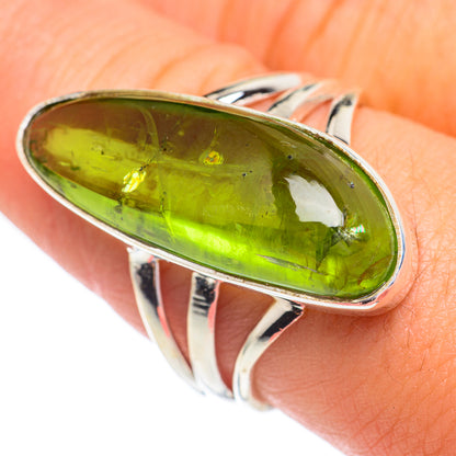 Green Tourmaline Rings handcrafted by Ana Silver Co - RING67450