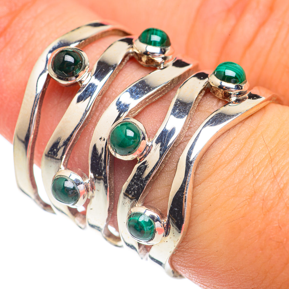 Malachite Rings handcrafted by Ana Silver Co - RING67451