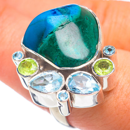 Chrysocolla Rings handcrafted by Ana Silver Co - RING67456