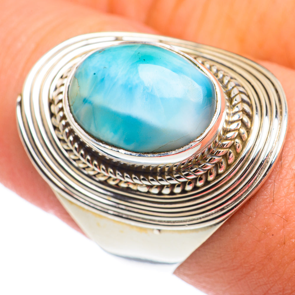 Larimar Rings handcrafted by Ana Silver Co - RING67462