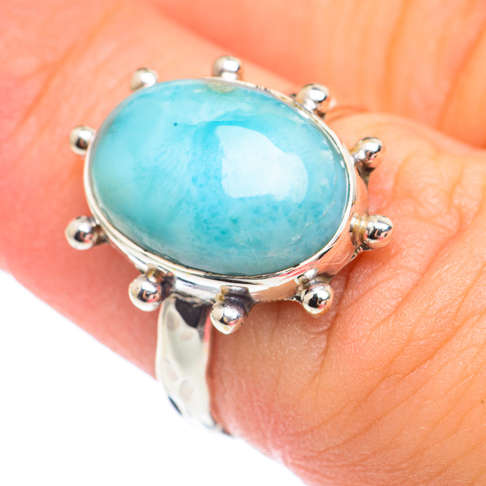 Larimar Rings handcrafted by Ana Silver Co - RING67465