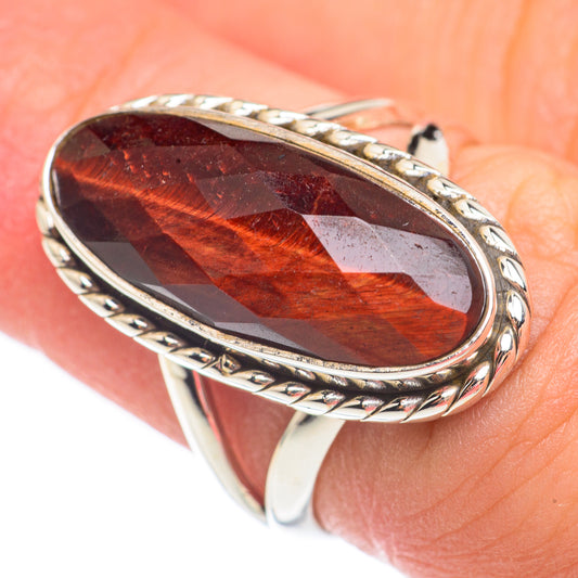 Red Tiger Eye Rings handcrafted by Ana Silver Co - RING67469