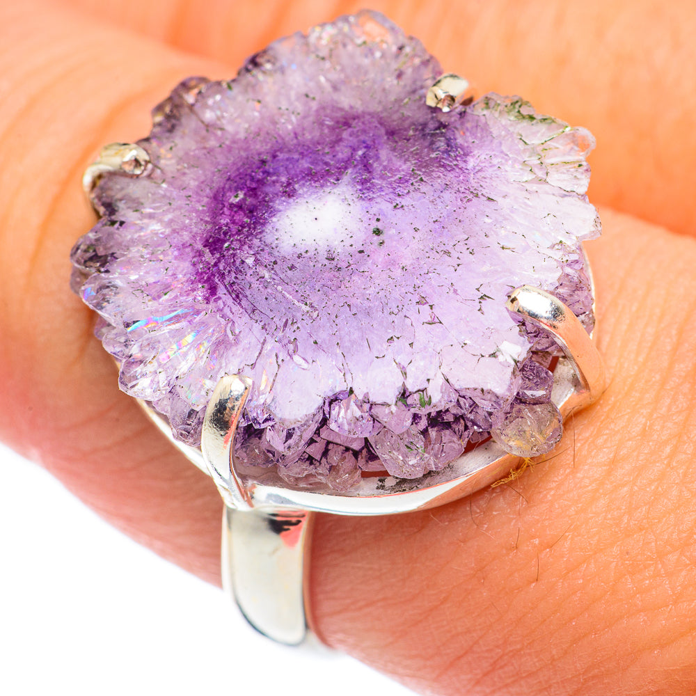 Amethyst Stalactite Rings handcrafted by Ana Silver Co - RING67480