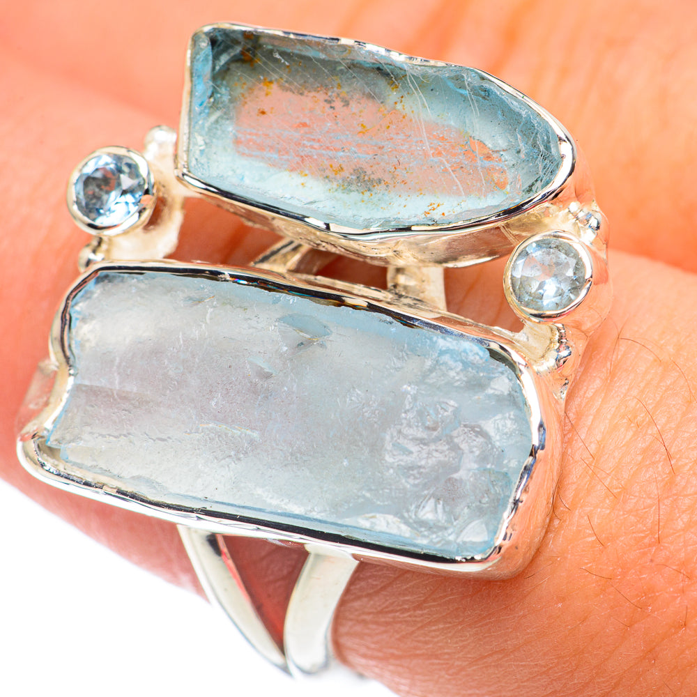 Aquamarine Rings handcrafted by Ana Silver Co - RING67491