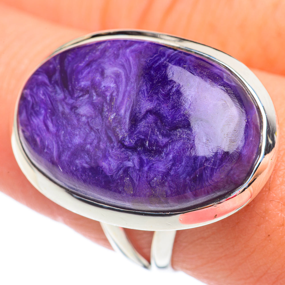 Charoite Rings handcrafted by Ana Silver Co - RING67508