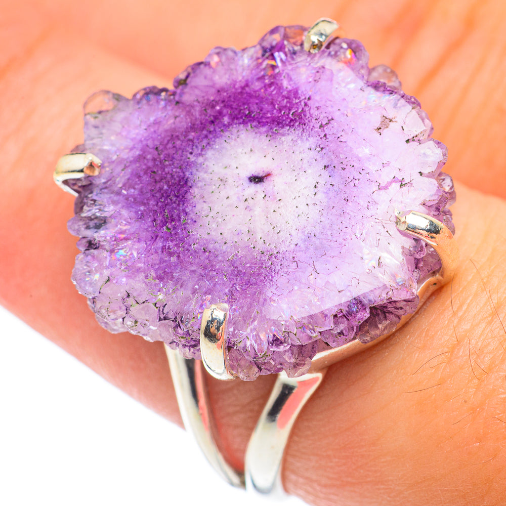 Amethyst Stalactite Rings handcrafted by Ana Silver Co - RING67510
