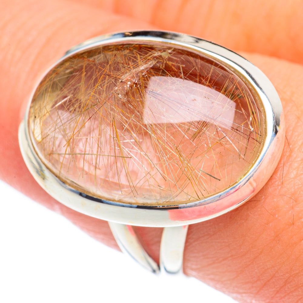 Rutilated Quartz Rings handcrafted by Ana Silver Co - RING67512