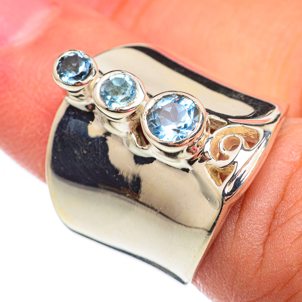 Blue Topaz Rings handcrafted by Ana Silver Co - RING67518