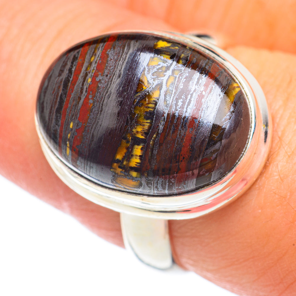 Red Tiger Iron Rings handcrafted by Ana Silver Co - RING67527