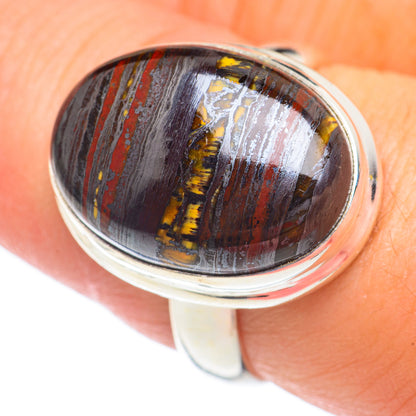 Red Tiger Iron Rings handcrafted by Ana Silver Co - RING67527
