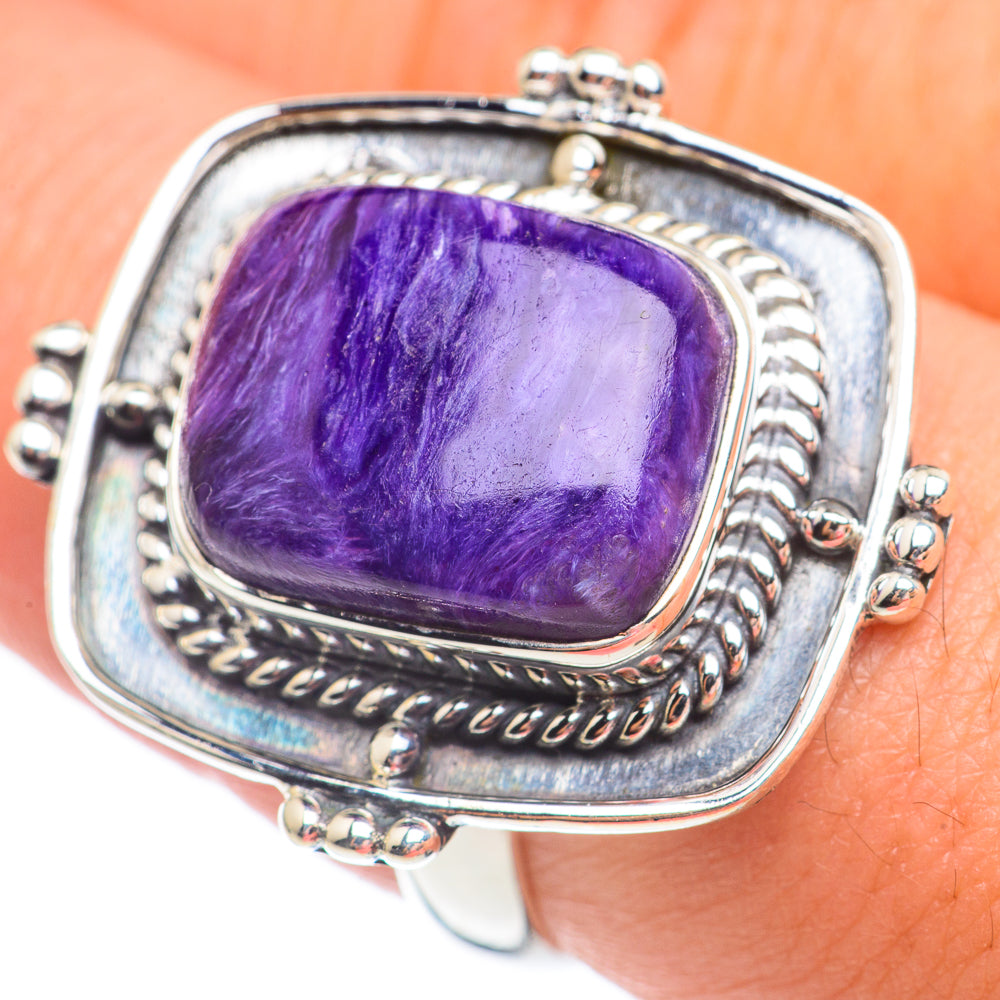 Charoite Rings handcrafted by Ana Silver Co - RING67536