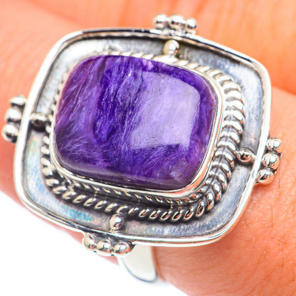 Charoite Rings handcrafted by Ana Silver Co - RING67536