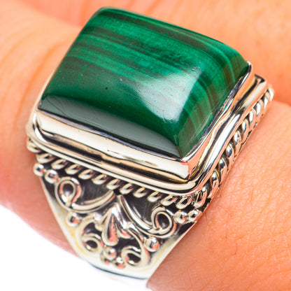 Malachite Rings handcrafted by Ana Silver Co - RING67552