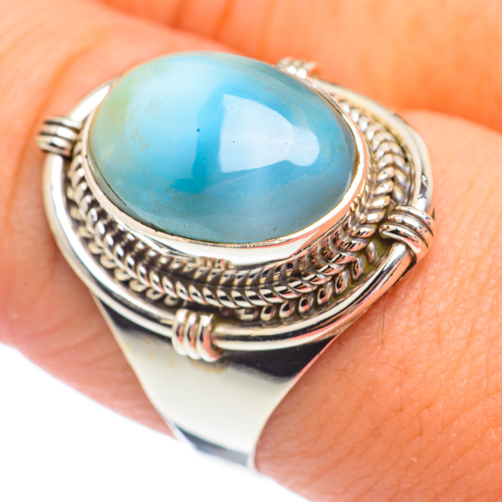 Larimar Rings handcrafted by Ana Silver Co - RING67573