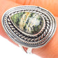 Green Vein Jasper Rings handcrafted by Ana Silver Co - RING67578