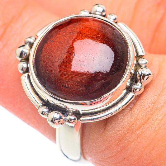 Red Tiger Eye Rings handcrafted by Ana Silver Co - RING67580