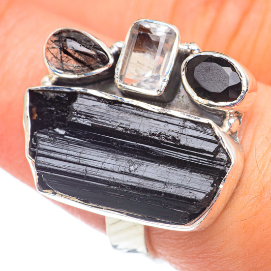 Black Tourmaline Rings handcrafted by Ana Silver Co - RING67592