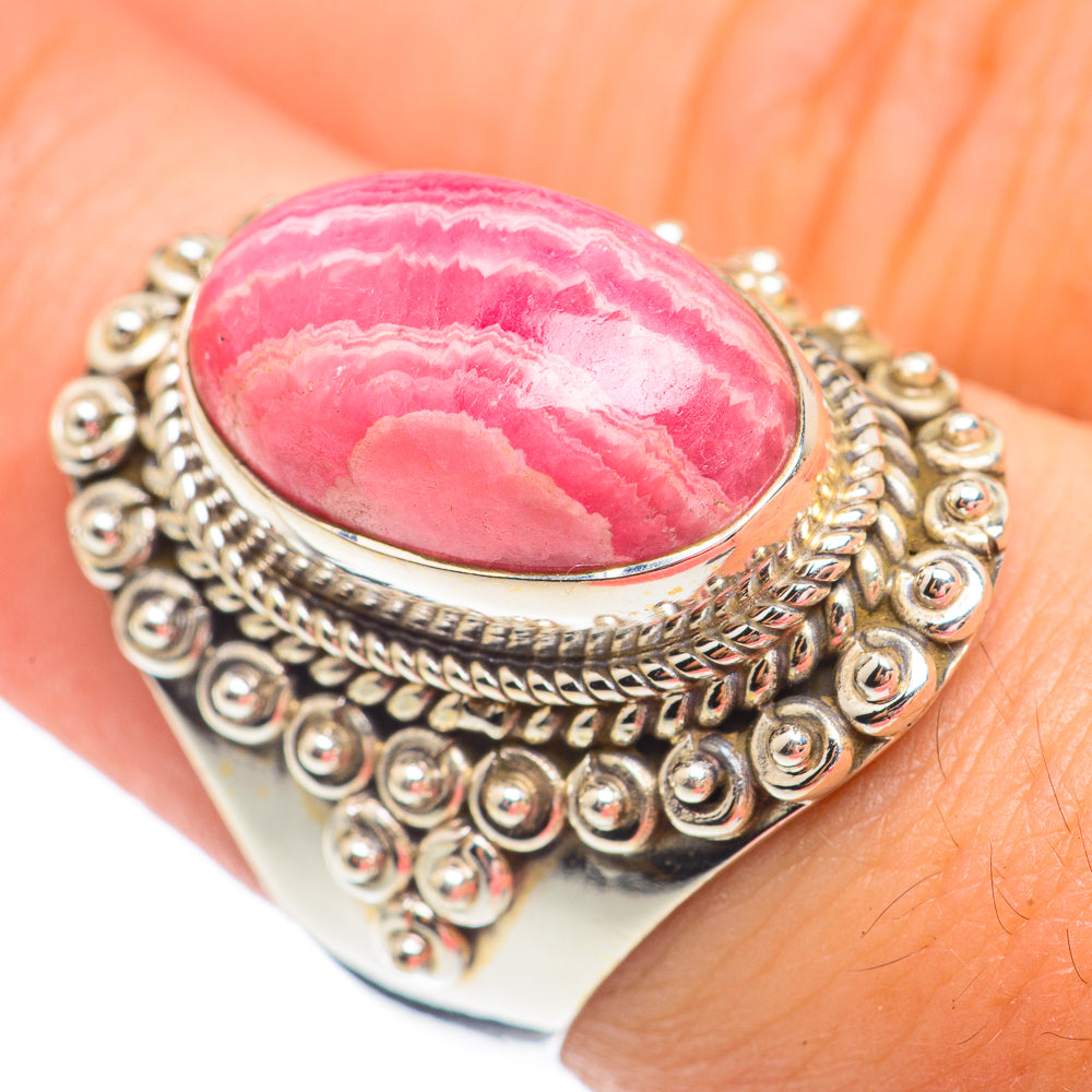Rhodochrosite Rings handcrafted by Ana Silver Co - RING67609