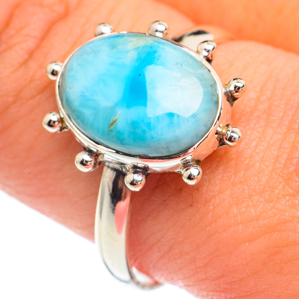 Larimar Rings handcrafted by Ana Silver Co - RING67625