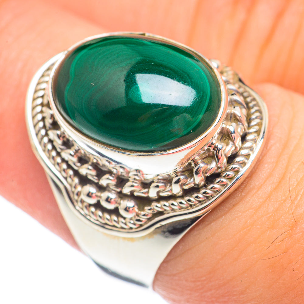 Malachite Rings handcrafted by Ana Silver Co - RING67629