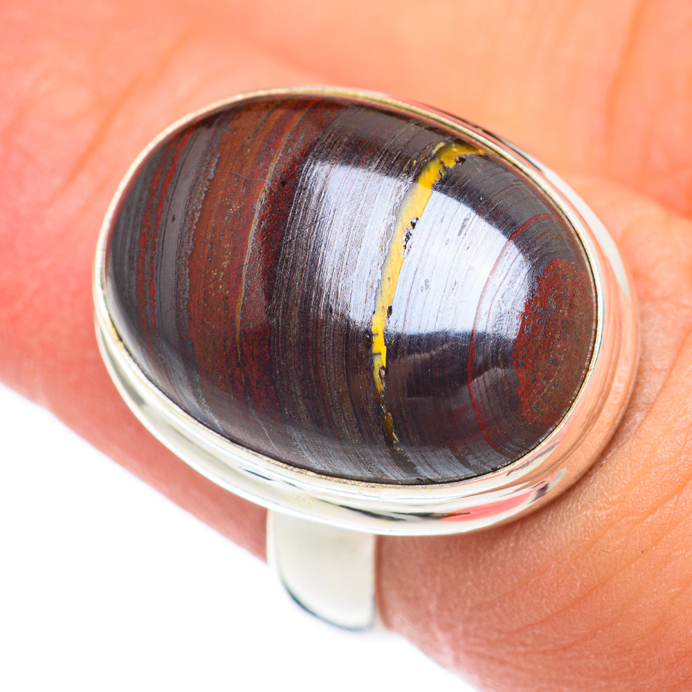 Red Tiger Iron Rings handcrafted by Ana Silver Co - RING67630