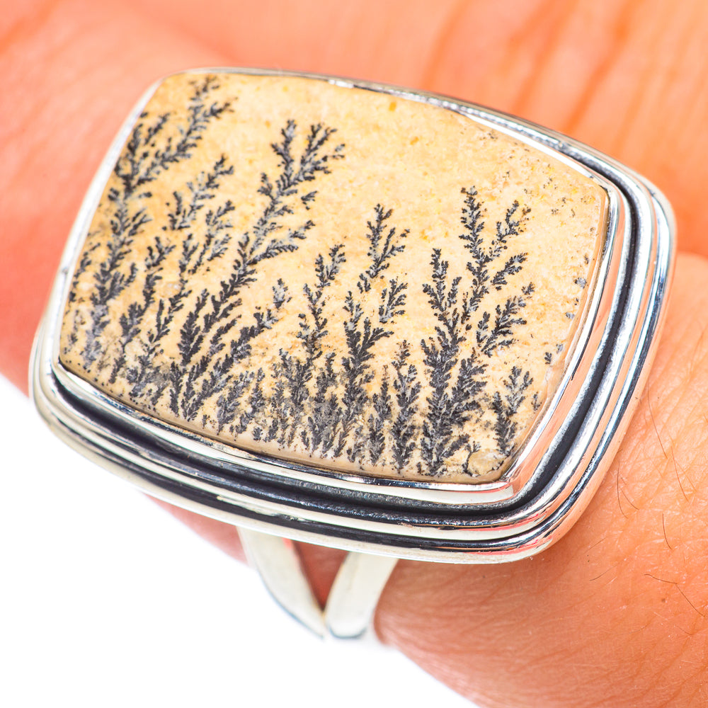 Germany Psilomelane Dendrite Rings handcrafted by Ana Silver Co - RING67631