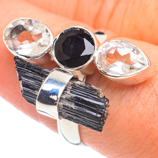 Black Tourmaline Rings handcrafted by Ana Silver Co - RING67642