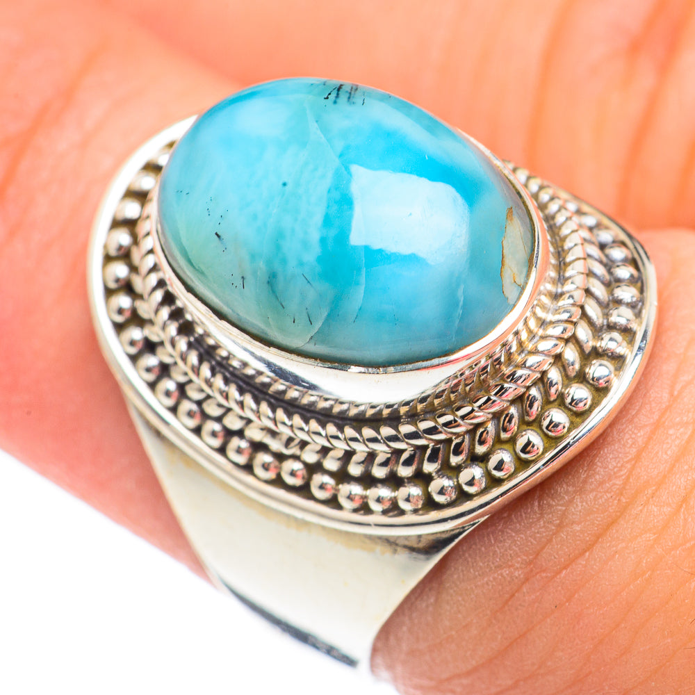 Larimar Rings handcrafted by Ana Silver Co - RING67646