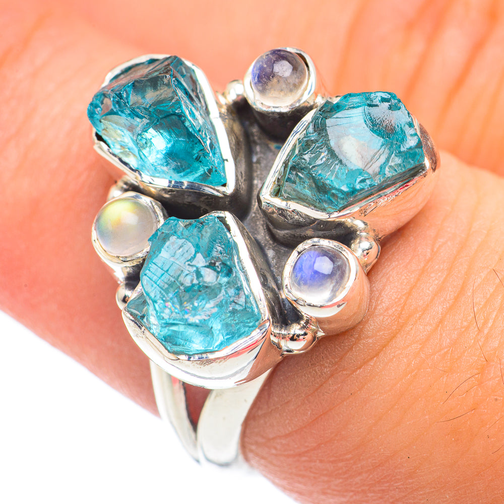 Blue Fluorite Rings handcrafted by Ana Silver Co - RING67648