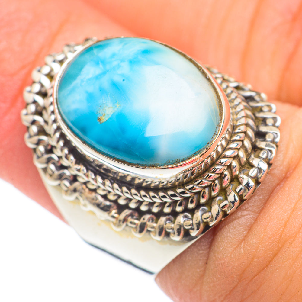 Larimar Rings handcrafted by Ana Silver Co - RING67672