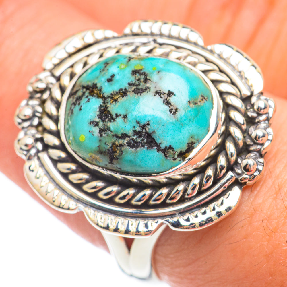 Tibetan Turquoise Rings handcrafted by Ana Silver Co - RING67675