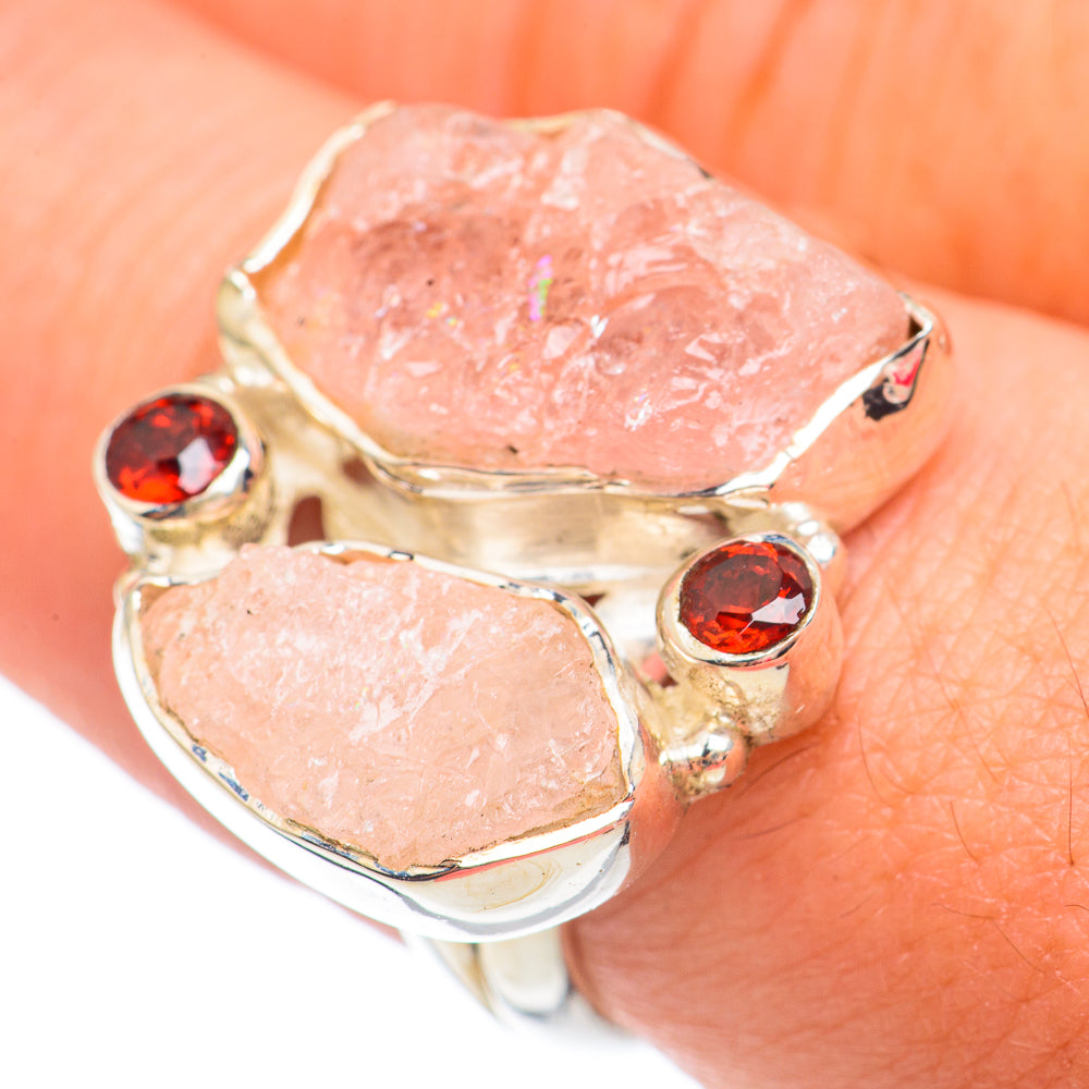 Rose Quartz Rings handcrafted by Ana Silver Co - RING67685