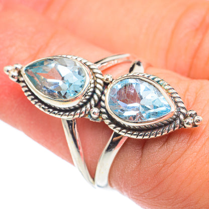 Blue Topaz Rings handcrafted by Ana Silver Co - RING67699