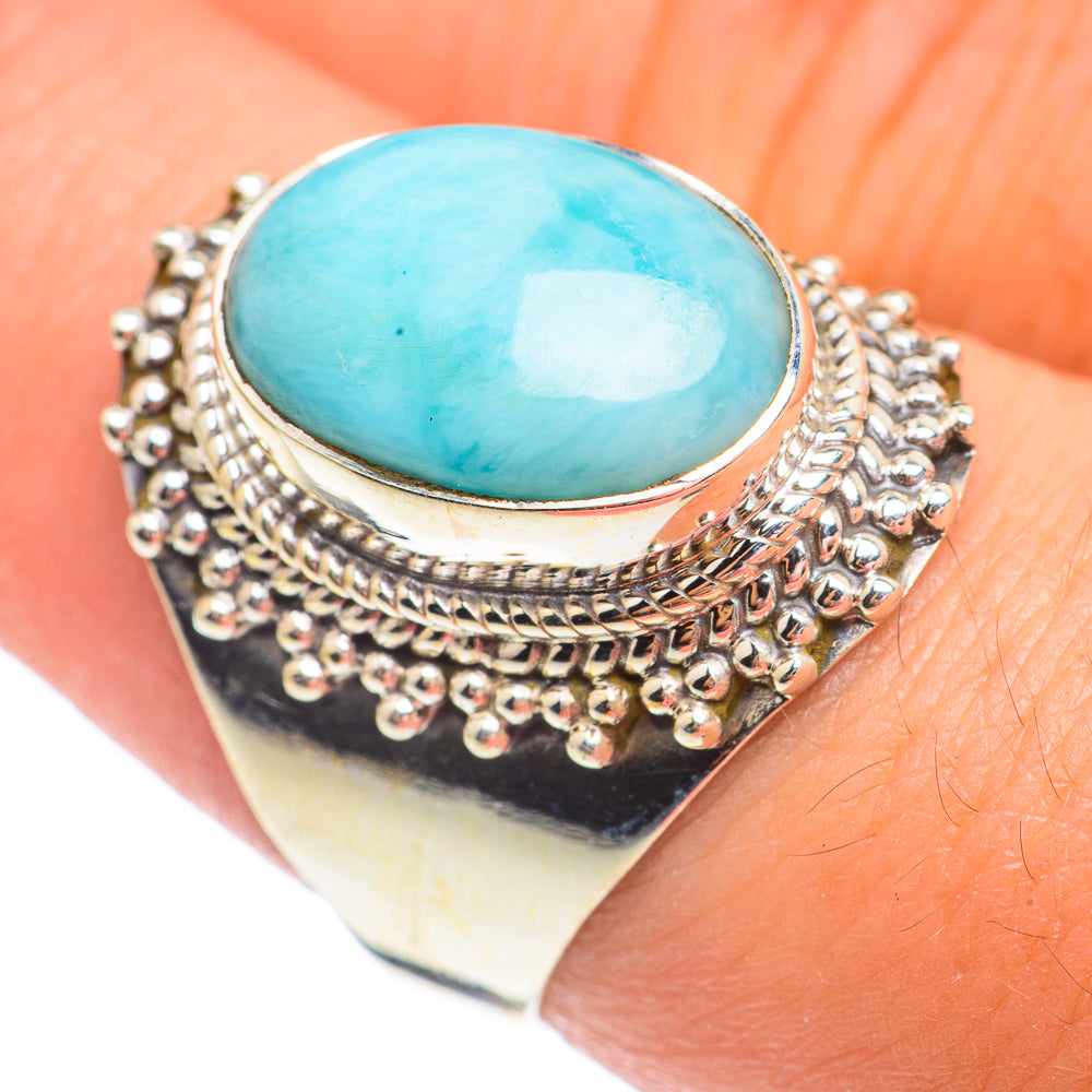 Larimar Rings handcrafted by Ana Silver Co - RING67700